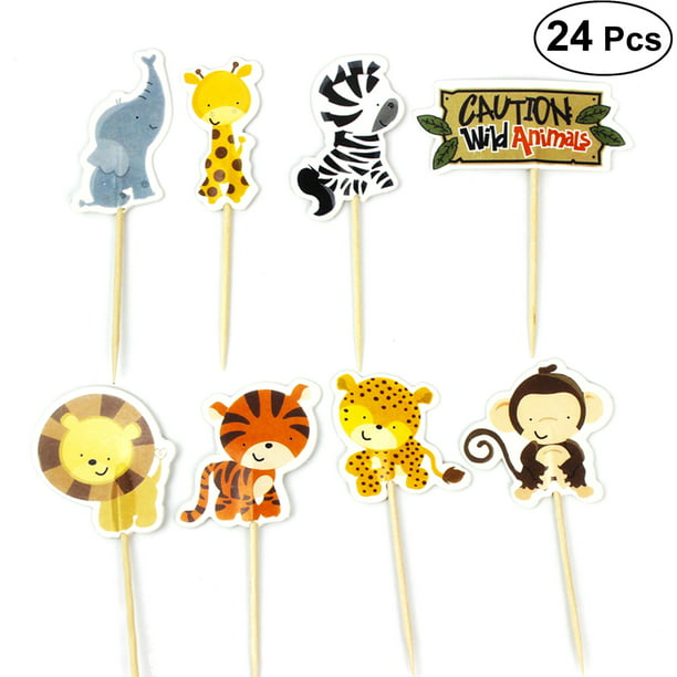 24pcs cat cupcake toppers picks birthday party decoration kids favors christmas# 